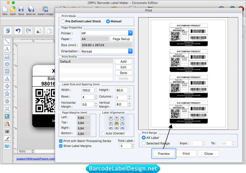 Print Barcode Labels