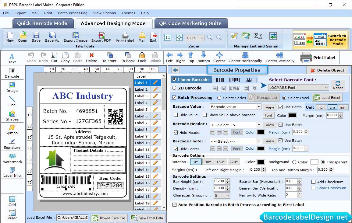 Barcode Properties