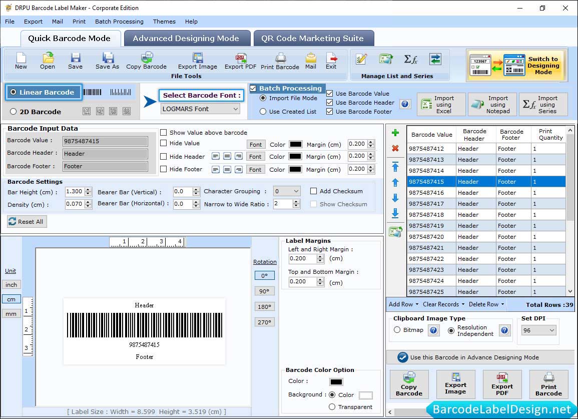 Barcode Label Maker Software (Corporate Edition)