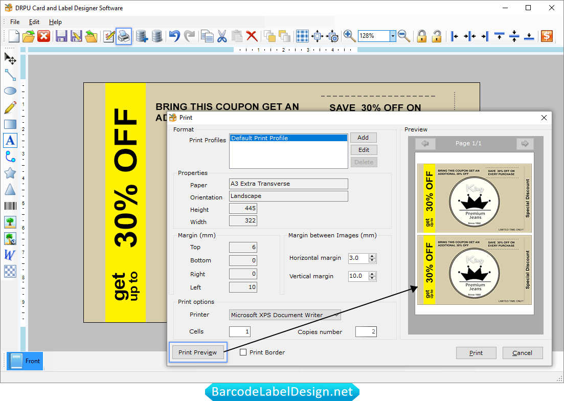 ID Card label Text Properties