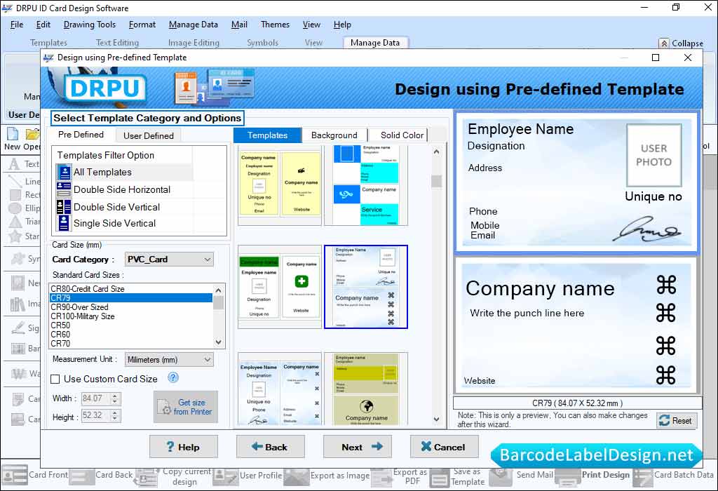 Id Card Software User Profile Screenshots