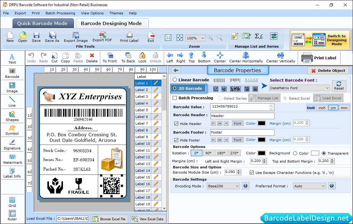 Barcode Properties