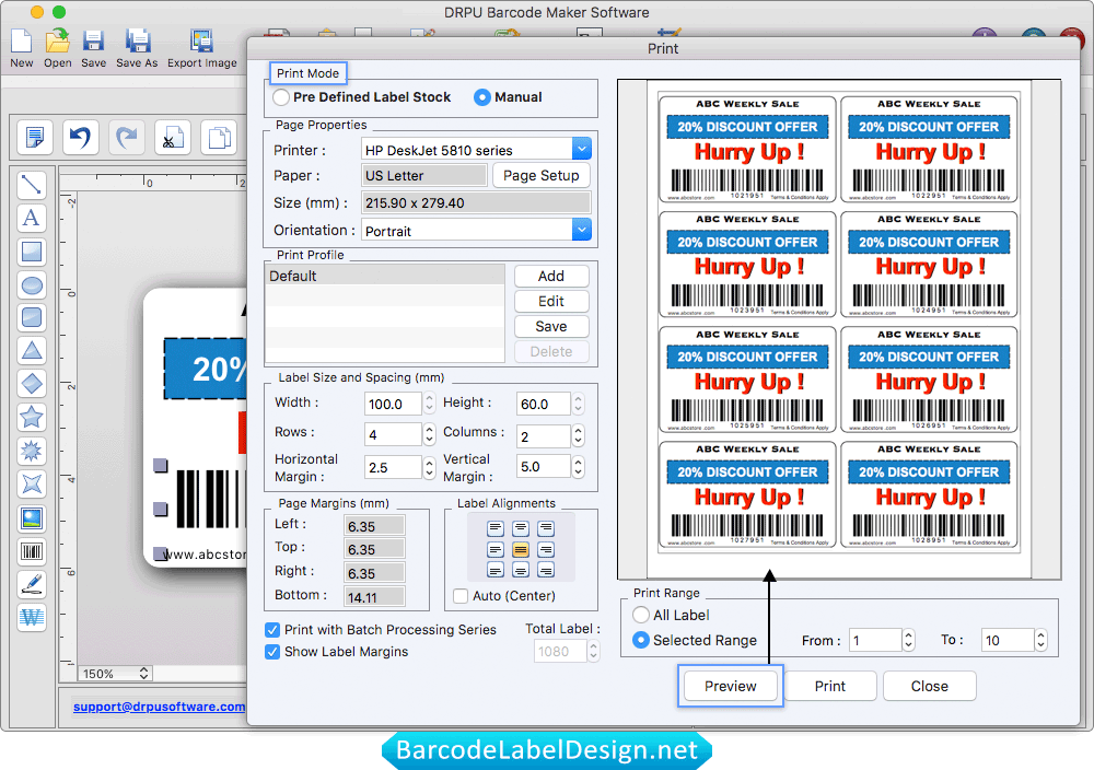 Print Barcode Labels