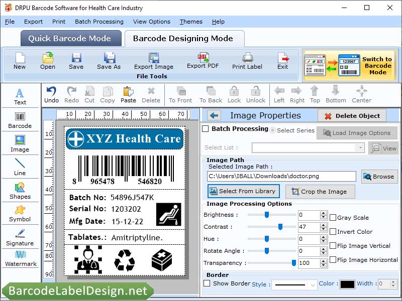 Windows 8 Healthcare Barcode Program full