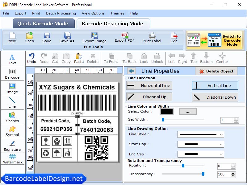 Professional Barcode Design Tool software